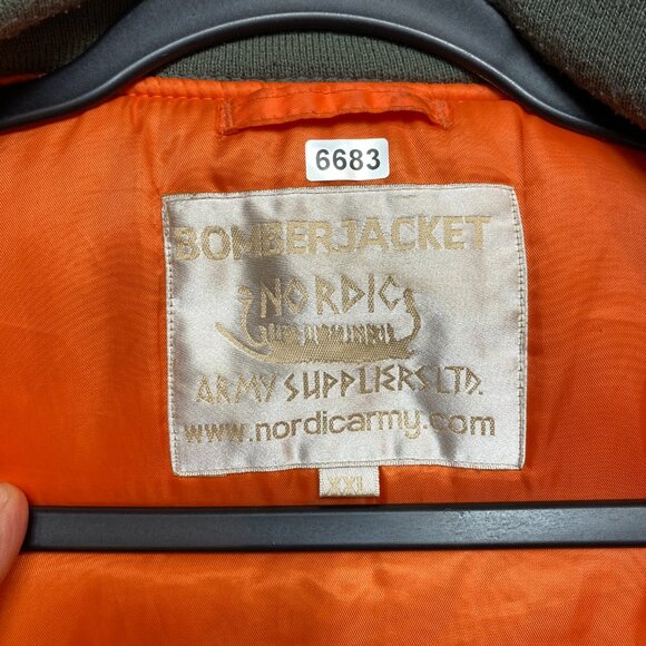 VINTAGE Nordic Army Bomber Jacket Mens 2XL Reversible Operation Iraqi Freedom - Picture 12 of 16